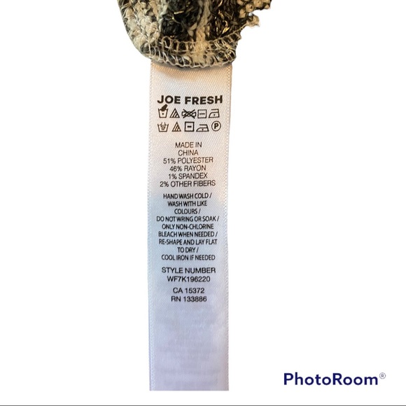 Long sleeve top with amazing colour pattern size xs Joe Fresh - Picture 4 of 5